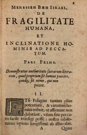 Dissertatio de fragilitate humana ex lapsu Adami