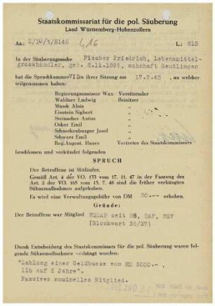 Fischer, Friedrich