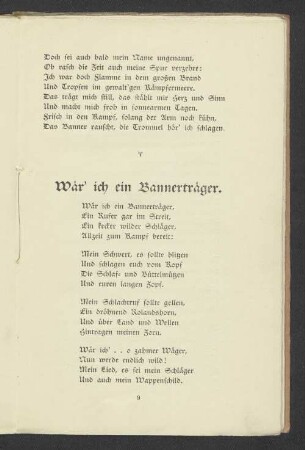 Wär' ich ein Bannerträger