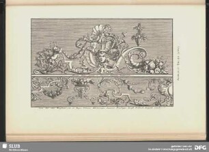 Blatt einer Folge von Ornamenten mit Laubwerk, friesförmigen Füllungen, mythologische Darstellungen in ornamentalischer Rahmung