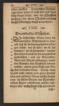 (CVIII.) Die entdeckte Missethat.