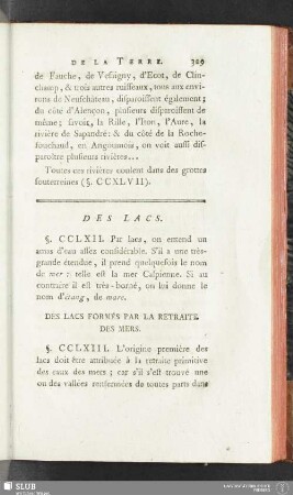 Des lacs