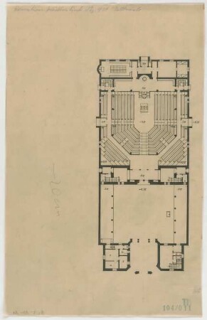Fischer, Theodor; Nürnberg; Reformations - Gedächtniskirche - Grundriss