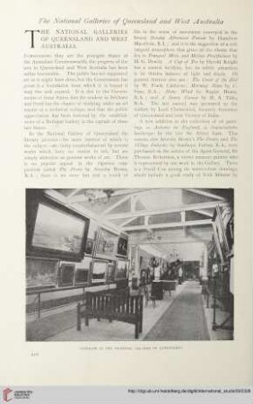 The national galleries of Queensland and West Australia