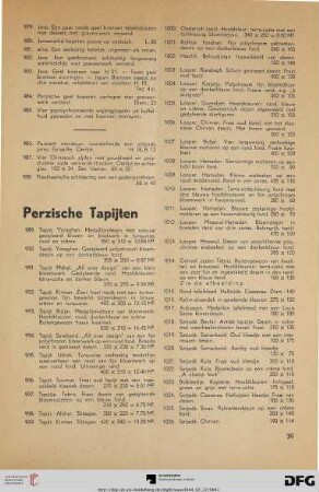 Perzische Tapijten (Nr. 989-1080)