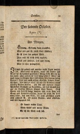 31-42, Der siebente-neunte October.