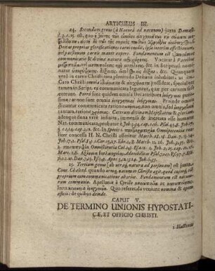 Caput V. [ - ] Caput VII.; De Termino Unionis Hypostaticæ, Et Officio Christi; De Statu Exinanitionis; De Statu Exaltationis, Et Regio Officio.