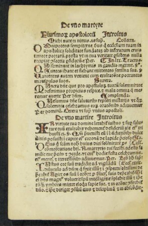De uno martire Introitus