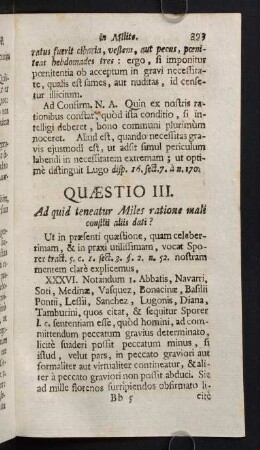 393-409, Quaestio III. Ad quid teneatur Miles ratione mali consilii aliis dati?
