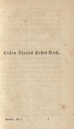 Ersten Theiles Erstes Buch