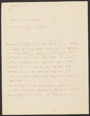 Friedrich von Thiersch (1784-1860), Nachlass: Brief von Georg Wiesend an Friedrich von Thiersch - BSB Thierschiana I.87. Wiesend, Georg