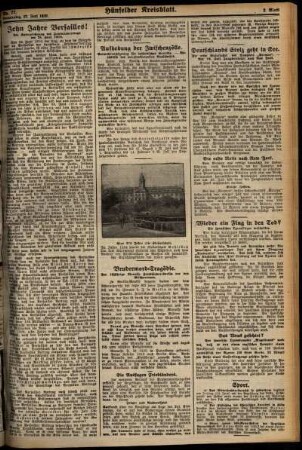 Zweite Ausgabe vom Donnerstag, den 27. Juni 1929.