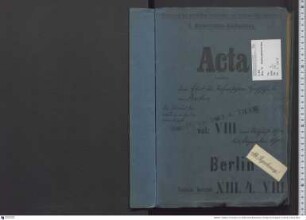 Etat der Technischen Hochschule Berlin, Bd. 8