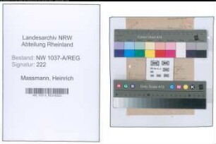 Entnazifizierung Heinrich Massmann , geb. 00.00.0000 ()