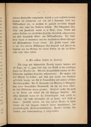 2. Die ersten Jahre in Indien
