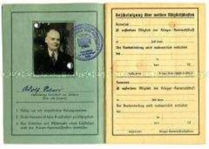 Mitgliedsausweis des NS-Reichskriegerbundes (Kyffhäuserbund)