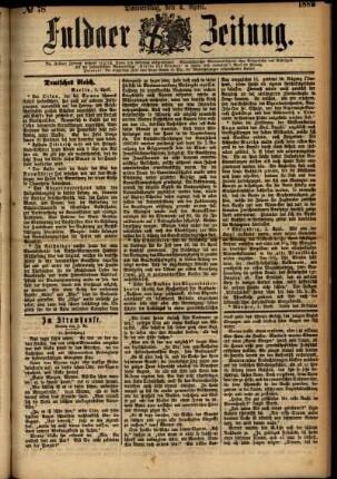 Ausgabe vom Donnerstag, den 04. April 1889.