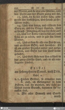 [Am siebenzehnten Sonntage nach Trinitatis]