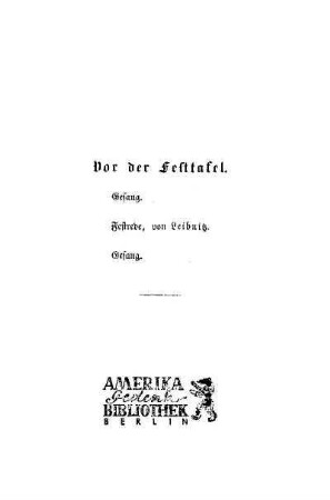 Vor der Festtafel