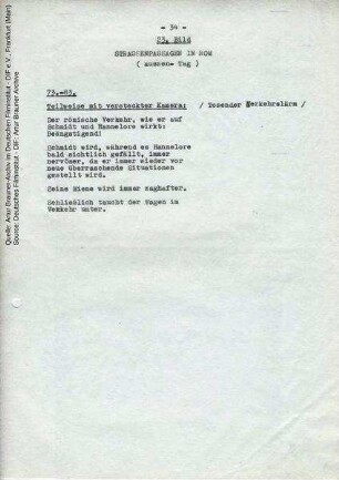 Drehbuch (Auszug)