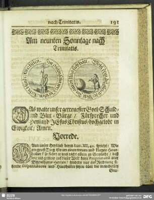 Am neunten Sonntage nach Trinitatis
