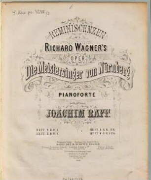 Reminiscenzen aus Richard Wagner's Oper Die Meistersinger von Nürnberg, 3