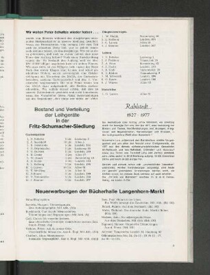 Neuerwerbungen der Bücherhalle Langenhorn-Markt
