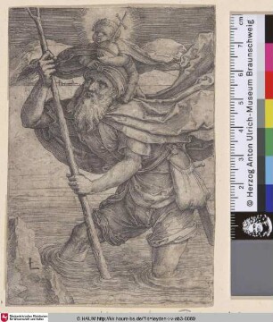 [Der heilige Christophorus und das Christuskind; St Christopher carrying the infant Child]