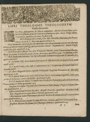 Libri Theologici Theologorum Catholicorum.