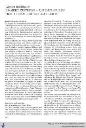 Projekt Zeitreise – Auf den Spuren der Schramberger Geschichte.