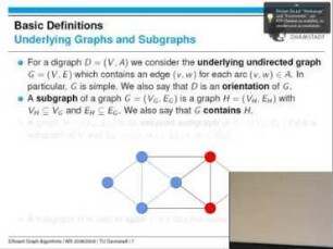 Basic Definitions and Graph Representations