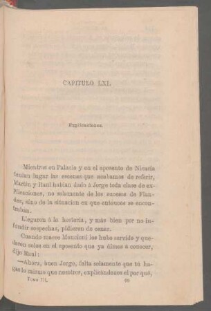 Capítulo LXI. - Explicaciones.