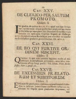 Cap. XXV. De Clerico Per Saltum Promoto.