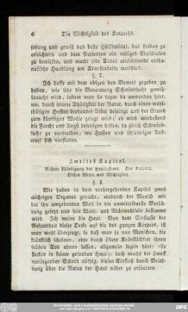 Zweites Kapitel. Nähere Würdigung des Hautsystems. Der Katarrh. Dessen Wesen und Wichtigkeit.