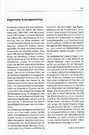 Allgemeine Kulturgeschichte