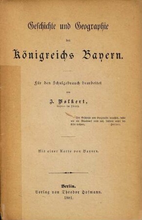 Geschichte und Geographie des Königreichs Bayern