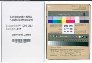 Entnazifizierung Jakob Wohlfahrt , geb. 15.04.1893 (Abt.Leiter)