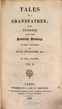 Tales of a Grandfather : being stories taken from Scottish history, [1],2
