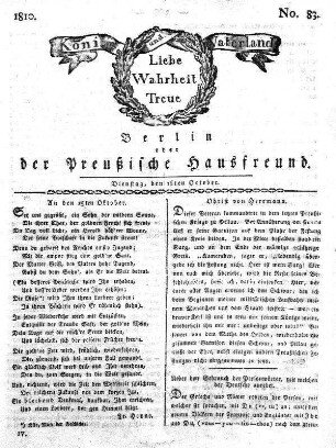 No. 83., 16ten October 1810