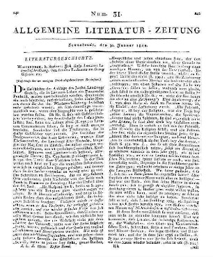 Gessner, G.: Johann Kaspar Lavater's Lebensbeschreibung etc. (Beschluß der im vorigen Stück abgebrochenen Recension.)