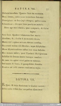 Satyra VII