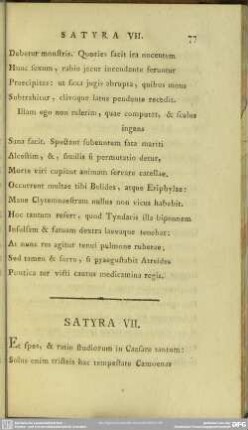 Satyra VII