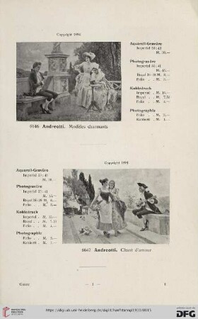[Kunstblätter nach den Originalgemälden in alphabetischer Reihenfolge der Künstlernamen]