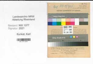 Entnazifizierung Karl Kunkat , geb. 23.04.1897 (Polizist)