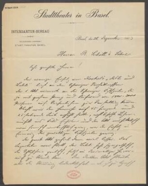 Brief an B. Schott's Söhne : 22.12.1903