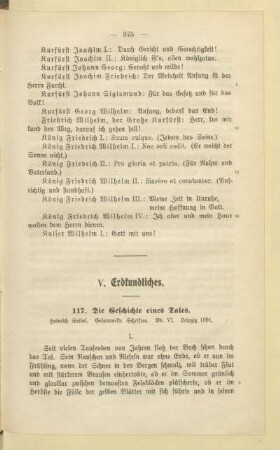 V. Erdkundliches