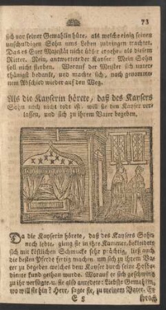 Als die Kayserin hörete, daß des Kaysers Sohn noch nicht todt ist, will sie den Kayser verlassen ...