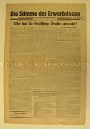 Mitteilungsblatt des Selbsthilfe-Siedler-Bundes der Erwerbslosen E.V.