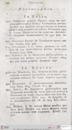 Philosophia (Nr. 3812 - 3945)