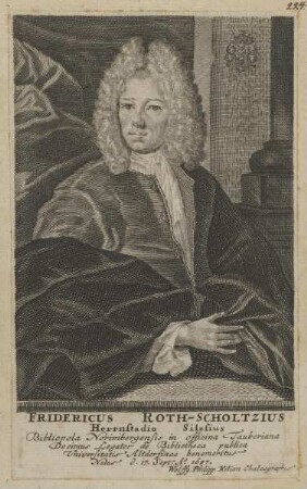 Bildnis des Fridericus Roth-Scholtzius